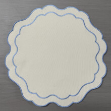 (StyleD)Rundes Tischset mit besticktem Muster und verdicktem Design für elegantes Esszimmer