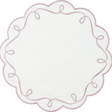 (StyleB)Rundes Tischset mit besticktem Muster und verdicktem Design für elegantes Esszimmer
