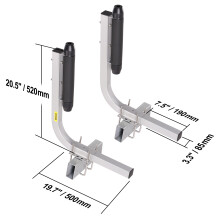 SucceBuy Lot de 2 Guides de Remorque pour Bateau, Acier Galvanisé Réglable et Résistant à la Rouille