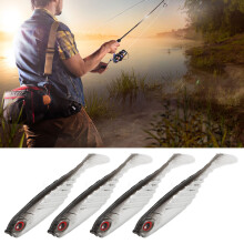 4x T-Schwanz Kunstköder AR48 75mm 3,2g Schwarz