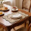 (Green)Embroidered Rectangular Table Cover With Waterproof Finish For Dining Rooms 4