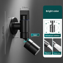 (Black)Contemporary Wallmounted Sink Faucet With Antileak Design For Home Renovation