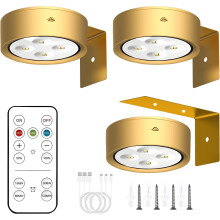 3 Pack Battery Operated LED Picture Lights for Wall, 3 Color Temperatures,Remote Control