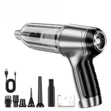 Aspirateur à main sans fil ST-6645, moteur brushless 12000Pa, batterie 6000mAh, noir et gris