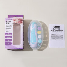 (Blue)Infant Nail Care Electric Grinder With Storage Box For Soft Nail Trimming And Safety