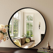 TLGREEN Round Wall Mirror 60cm Tempered Glass