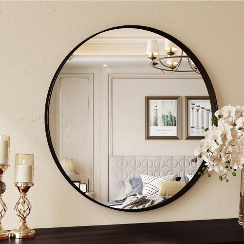 TLGREEN Round Wall Mirror 60cm Tempered Glass 1
