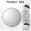 TLGREEN Round Wall Mirror 60cm Tempered Glass 3