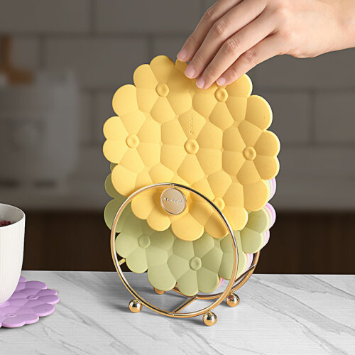 (Yellow)Silicone Tableware Protector With Nonslip Base For Household And Kitchen 2