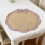 (Beige)Summer Embroidery Jute Coasters With Butterfly Bow Pattern For Kitchen Use 2