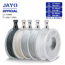 JAYO Hochgeschwindigkeits-PLA-Filament, Marmor-Textur, 1,75 mm, 5 Rollen