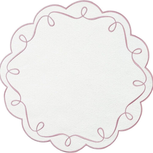 (StyleB)Embroidered Pattern Circular Table Mat With Thickened Design For Dining Elegant
