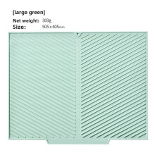 (Green 505x405mm)Heatresistant Silicone Food Drainage Mat With Absorbent Surface Household For