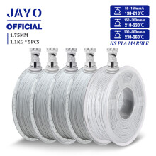 JAYO Hochgeschwindigkeits-PLA-Filament, 1,75 mm, Hellgrau, für FDM-3D-Drucker