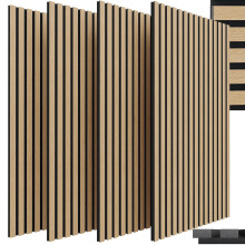 TLGREEN 4PCs 3D Acoustic Wall Panels,120x60cm,Oak