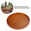 Holztablett rund natur 24 cm Servieren 3