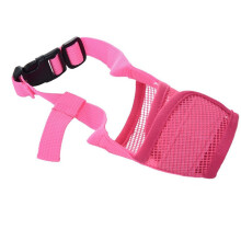 (Pink,2XL)Hund Verstellbare Maske Bellen Beißen Netz Mund Maulkorb Pflege Anti Kau Service