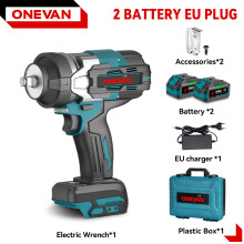 ONEVAN Clé à Choc Électrique Sans Fil, Moteur Brushless 2800N.M, avec 2 Batteries 588VF et Chargeur