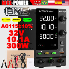 Alimentation à découpage réglable, 30V 10A 300W, avec protection contre la polarité inversée et chargeur de batterie