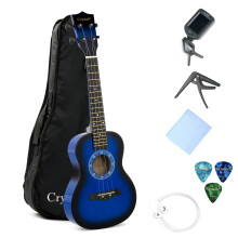 Crystals 23" Concert Beginners Ukulele with Felt Pick & Spare Strings