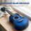 Crystals 23" Concert Beginners Ukulele with Felt Pick & Spare Strings 4