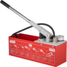 SucceBuy Pompe de test de pression hydrostatique, 25 bar, Réservoir 12 L, Kit de test pour canalisations et chauffage