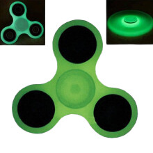 Green Triangle Fidget Spinner Children Glowing Decompression Toy Durable Gift