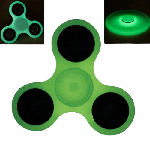 Green Triangle Fidget Spinner Children Glowing Decompression Toy Durable Gift