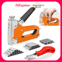 Kit agrafeuse 3-en-1 pour tapisserie, avec extracteur et 3000 agrafes, réglage manuel pour bricolage et menuiserie