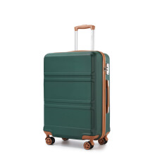 KONO TSA, valise rigide ABS, Argent, 65x40x25.5 cm, avec roues 360 degrés et serrure TSA