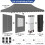 Pop Up Gazebo Wedding Camping Tent 3x6m Grey 6