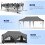 Pop Up Gazebo Wedding Camping Tent 3x6m Grey 10