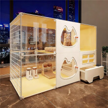 2 Tier Large Cat Cage with Litter Box Indoor Cat Enclosure Playpen
