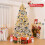 8Ft LED Christmas Tree Bushy Snow Xmas Tree 200 Warm Light with Control 4