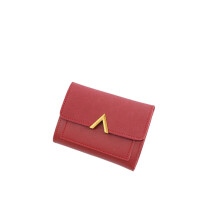 (Red)Women Money Purses Coin Wallet Lady Leather Cash Card Fold Holder Accessory Gift
