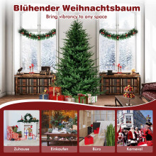 Forbelyst kunstig juletre 213 cm, 8 moduser, varm hvit LED