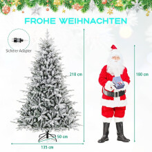 218 cm Artificial Christmas Tree with 350 LED Lights