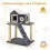 90 cm High Scratching Post with Large Cave & Ladder & Sisal Posts Cat Tree Climbing Tree Grey 1