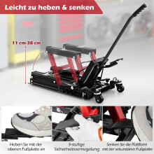 Motorcycle lift up to 680kg 3-stage height-adjustable hydraulic motorcycle jack red