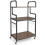 3-Tier Printer Stand with Wheels and Hooks, Brown 2