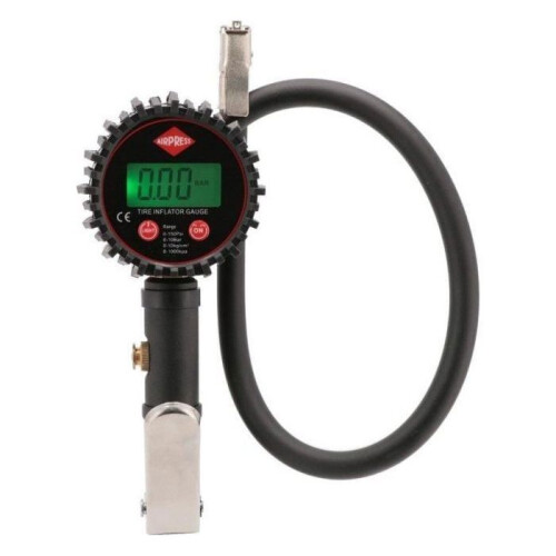 Opblaaspistool - AIRPRESS - Auto-compressor - Digitale weergave - 10 bar - Universeel