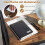 3-Tier Printer Stand with Wheels and Hooks, Brown 4