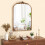 Baroque Wall Mirror, Gold Metal Frame, 90 x 61 cm 5