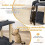 90 cm High Scratching Post with Large Cave & Ladder & Sisal Posts Cat Tree Climbing Tree Grey 4