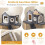 90 cm High Scratching Post with Large Cave & Ladder & Sisal Posts Cat Tree Climbing Tree Grey 3