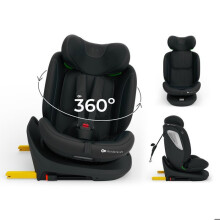 Kinderkraft I-GROW 2 PLUS 4-in-1 Autositz 40-150 cm i-Size drehbar 360 ISOFIX Top Tether Sicherheit H-GUARD+ belüftete Schale schwarz