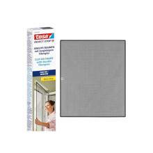 Mückenschutzfenster PVC - TESA - Insect Stop Clip-on Rahmen - 1,2x1,4 m - Zuschneidbarer Rahmen - Glasfaser