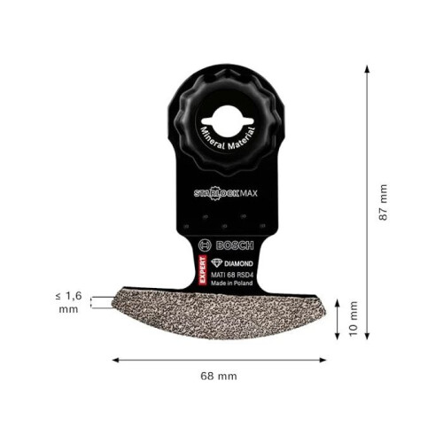 Bosch Lame de découpe - BOSCH - EXPERT MATI 68 RSD4 - Diamond Technology - StarlockMax - 68 x 10 mm 2