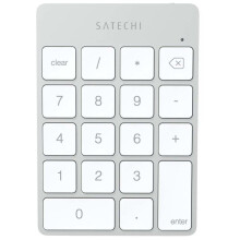 Tastiera Numerica - SATECHI - Slim Silver - Bluetooth - Alluminio - Ricaricabile