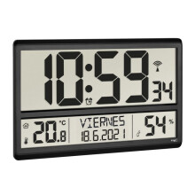 Horloge murale digitale - HERTER - XXL - Noir - Grand format - Numérique